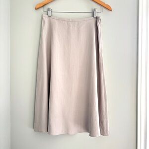 Vintage 100% Silk A-Line Midi Business Chic Soft Girl Minimalistic Women's 8